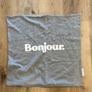 Bonjour pillow cover